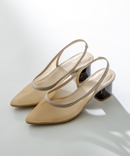 mystic（ミスティック）の「チュールバックストラップサンダル（サンダル・レディース・ベージュ/ブラウン・36/37/38）」の2枚目の写真