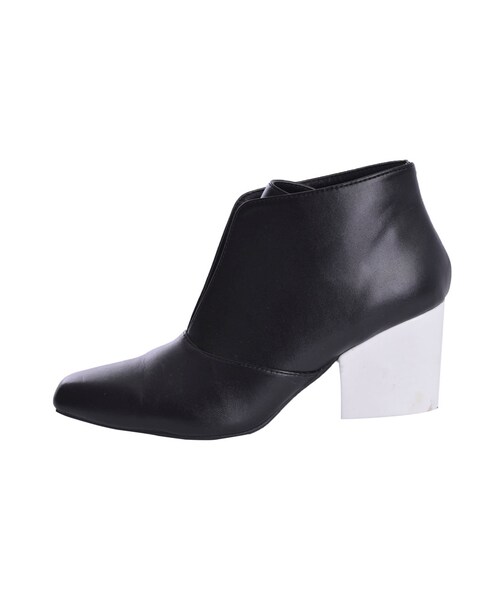 MERCURYDUO（マーキュリーデュオ）の「【GDS】 スクエアトゥブーティ（シューズ・レディース・オフホワイト/ブラック/ミックス・36/38）」の3枚目の写真