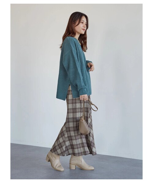 Green Parks(グリーンパークス)の「・novem9 チェックマーメイドスカート(スカート・アイボリー/レッド/イエロー/グリーン・F)」の19枚目の写真