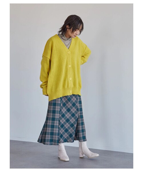 Green Parks(グリーンパークス)の「・novem9 チェックマーメイドスカート(スカート・アイボリー/レッド/イエロー/グリーン・F)」の13枚目の写真