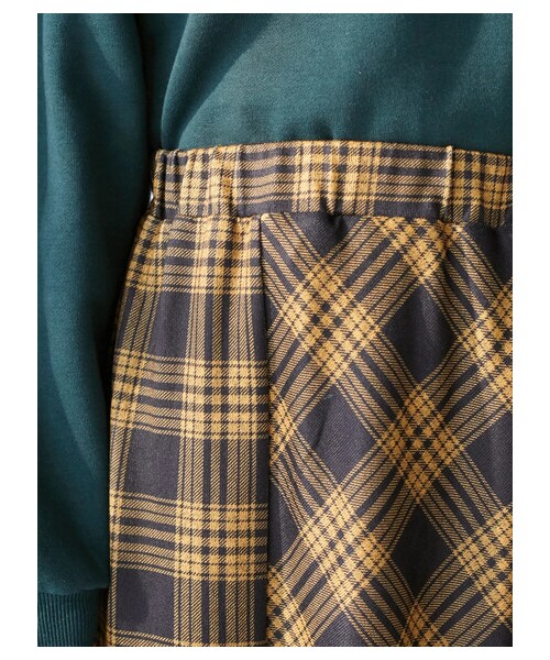 Green Parks(グリーンパークス)の「・novem9 チェックマーメイドスカート(スカート・アイボリー/レッド/イエロー/グリーン・F)」の5枚目の写真