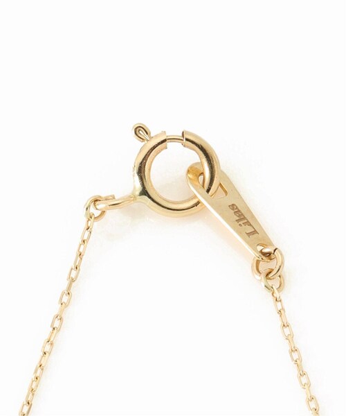 Lilas】K10 ホワイトトパーズヒシガタモチーフネックレス