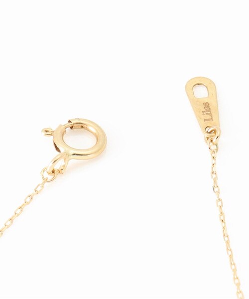 Lilas】K10 ホワイトトパーズヒシガタモチーフネックレス