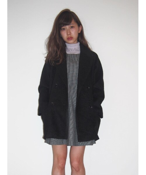 merry jenny（メリージェニー）の「【web限定予約】ブークレコクーンコート（ジャケット/アウター・レディース・オフホワイト/ブラック/マスタード/ベージュ・F）」の8枚目の写真