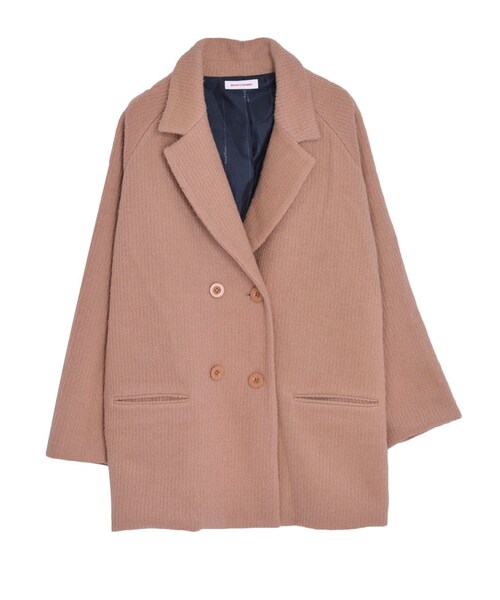 merry jenny（メリージェニー）の「【web限定予約】ブークレコクーンコート（ジャケット/アウター・レディース・オフホワイト/ブラック/マスタード/ベージュ・F）」の13枚目の写真