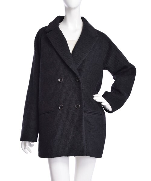 merry jenny（メリージェニー）の「【web限定予約】ブークレコクーンコート（ジャケット/アウター・レディース・オフホワイト/ブラック/マスタード/ベージュ・F）」の2枚目の写真