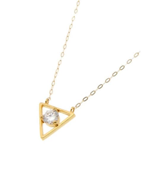 MURUA ゴールド ネックレス 10k MURUA（ムルーア）の「10Kトライアングルネックレス（）」 - WEAR