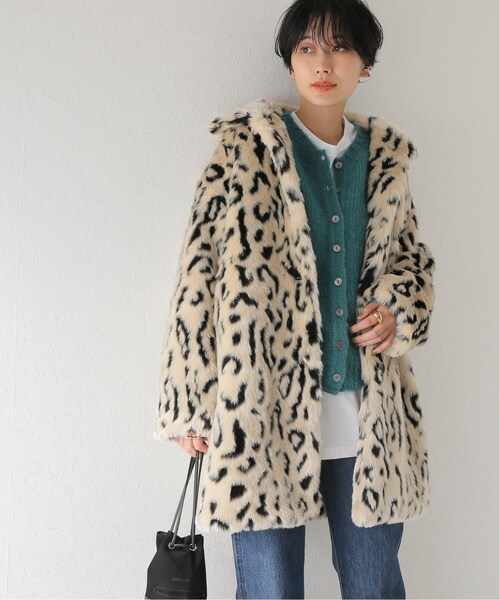 JOURNAL STANDARD（ジャーナルスタンダード）の「アニマルフェイクファーコート（ジャケット/アウター・ナチュラル A/(017)/フリー/在庫あり）」の2枚目の写真
