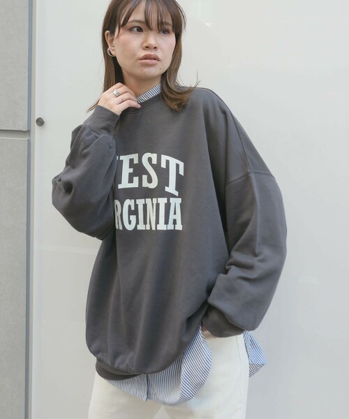 COACH スカルデザイン グレー スウェット M CORNERS（コーナーズ）の「カレッジロゴオーバーサイズ