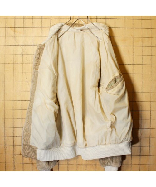 の「60s 70s フランス製 太畝コーデュロイ ジップアップ ジャケット