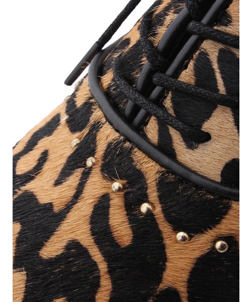 Ungrid（アングリッド）の「《andGIRL10月号 中村アンｻﾝ着用》 【Men’s Like】ハラコポインテッドシューズ（シューズ・レディース・ブラック/ミックス・S/M/L）」の9枚目の写真