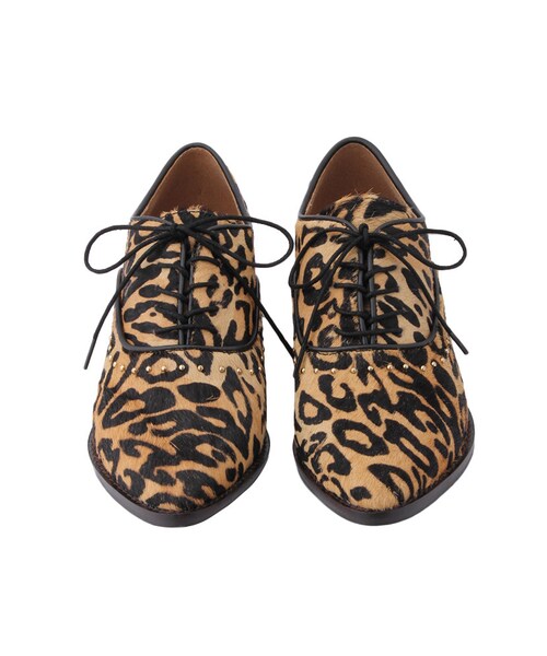 Ungrid（アングリッド）の「《andGIRL10月号 中村アンｻﾝ着用》 【Men’s Like】ハラコポインテッドシューズ（シューズ・レディース・ブラック/ミックス・S/M/L）」の6枚目の写真