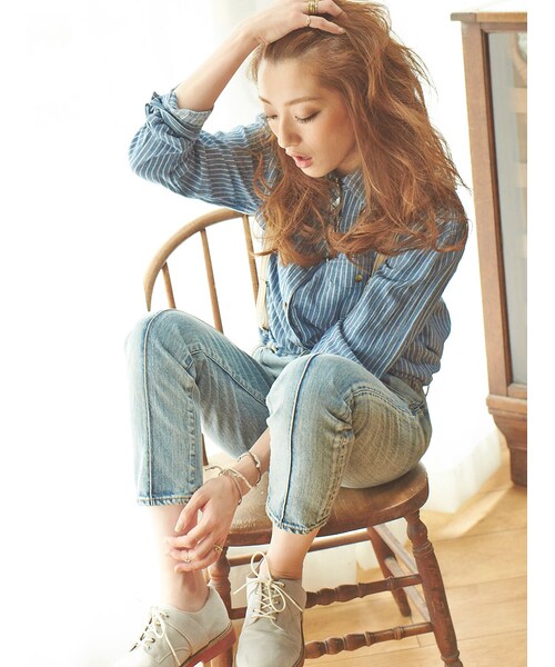 Ungrid（アングリッド）の「【men's like】プレーントゥシューズ（シューズ・レディース・オフホワイト/ネイビー/カーキ・S/M/L）」の4枚目の写真