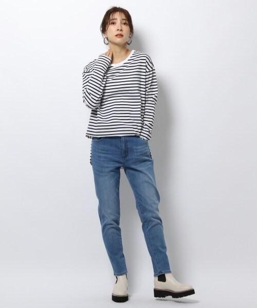 BARNYARDSTORM（バンヤードストーム）の「スリットロンT（トップス・レディース・ブラック×ホワイト01/ホワイト10/オフホワイト11/ブラック19・S(0)/M(1)）」の17枚目の写真