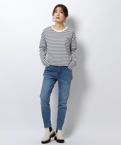 BARNYARDSTORM（バンヤードストーム）の「スリットロンT（トップス・レディース・ブラック×ホワイト01/ホワイト10/オフホワイト11/ブラック19・S(0)/M(1)）」の15枚目の写真