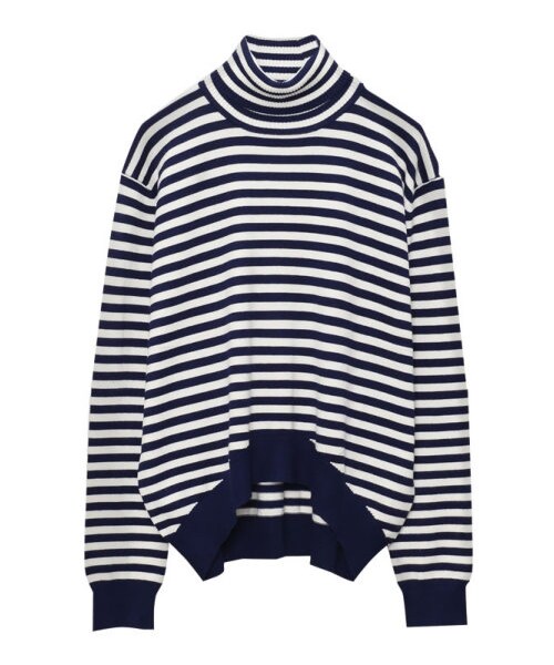 Re:EDIT（リエディ）の「CHICMUSE シンプルタートルニットトップス（トップス・レディース・ブラック/ホワイト/ワイン/マスタード/モスグリーン/ネイビー/ボーダーブラック/ボーダーネイビー/ボーダーワイン/ボーダーモスグリーン・M）」の11枚目の写真