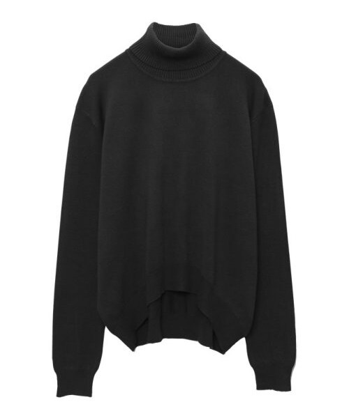 Re:EDIT（リエディ）の「CHICMUSE シンプルタートルニットトップス（トップス・レディース・ブラック/ホワイト/ワイン/マスタード/モスグリーン/ネイビー/ボーダーブラック/ボーダーネイビー/ボーダーワイン/ボーダーモスグリーン・M）」の4枚目の写真