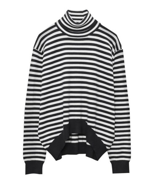 Re:EDIT（リエディ）の「CHICMUSE シンプルタートルニットトップス（トップス・レディース・ブラック/ホワイト/ワイン/マスタード/モスグリーン/ネイビー/ボーダーブラック/ボーダーネイビー/ボーダーワイン/ボーダーモスグリーン・M）」の10枚目の写真