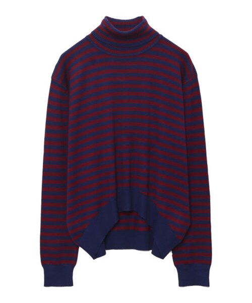 Re:EDIT（リエディ）の「CHICMUSE シンプルタートルニットトップス（トップス・レディース・ブラック/ホワイト/ワイン/マスタード/モスグリーン/ネイビー/ボーダーブラック/ボーダーネイビー/ボーダーワイン/ボーダーモスグリーン・M）」の12枚目の写真