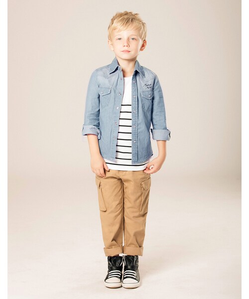 LOVFEE（ラッフィ）の「Le gentle 小男孩素面工作長褲（パンツ・キッズ・丈青/卡其・1-2/3-4/5-6）」の8枚目の写真