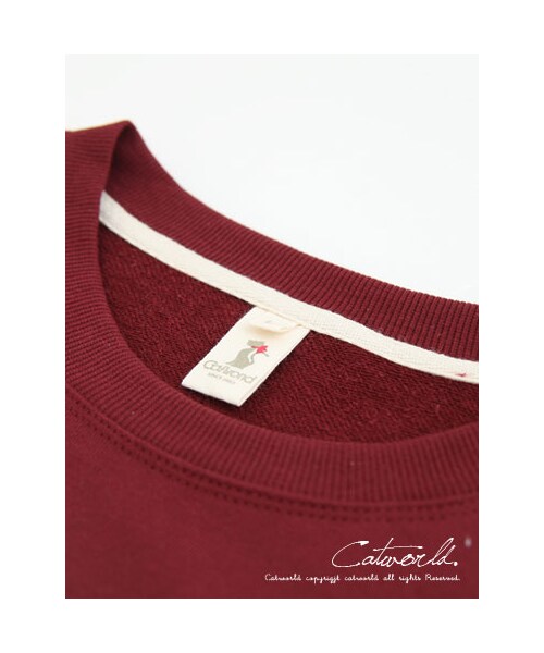 catworld（キャットワールド）の「USA運動風條紋T恤（その他・レディース・花灰/棗紅・M/L/XL）」の4枚目の写真