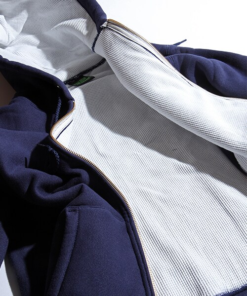 CAMBER（キャンバー）の「12oz ワッフルサーマル ジップ フードパーカー（その他・メンズ・グレー/ワインレッド/ネイビー・S/M/L）」の11枚目の写真