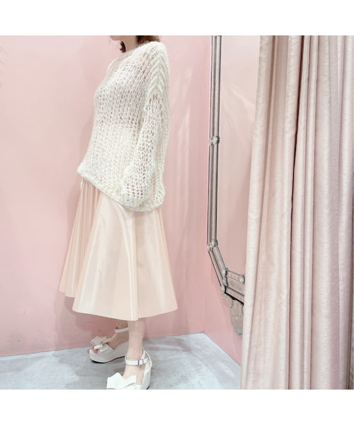 lilLilly(リルリリー)の「エナメルフレアスカート【2022S/S】(スカート・レディース・PINK(12/20~順次配送)/MINT (12/20~順次配送)/BLACK (12/20~順次配送))」の8枚目の写真