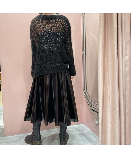 lilLilly(リルリリー)の「エナメルフレアスカート【2022S/S】(スカート・レディース・PINK(12/20~順次配送)/MINT (12/20~順次配送)/BLACK (12/20~順次配送))」の12枚目の写真