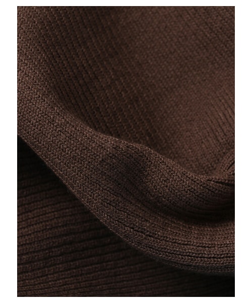 earth music&ecology（アースミュージックアンドエコロジー）の「ヘンリ-ネックリブニットプルオーバー（トップス・アイボリー/ブラック/モカ/サックスブルー・S/M）」の9枚目の写真