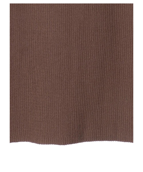 earth music&ecology（アースミュージックアンドエコロジー）の「ヘンリ-ネックリブニットプルオーバー（トップス・アイボリー/ブラック/モカ/サックスブルー・S/M）」の6枚目の写真