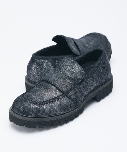 ポニーヘアタンクソールローファー