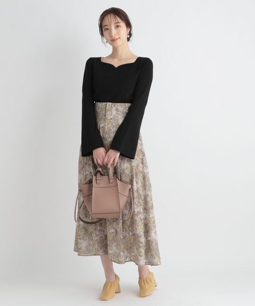 Andemiu（アンデミュウ）の「ボタニカルガラジャカードスカート（スカート・レディース・オレンジ40/アイボリー52/ベージュ55・S/M）」の14枚目の写真