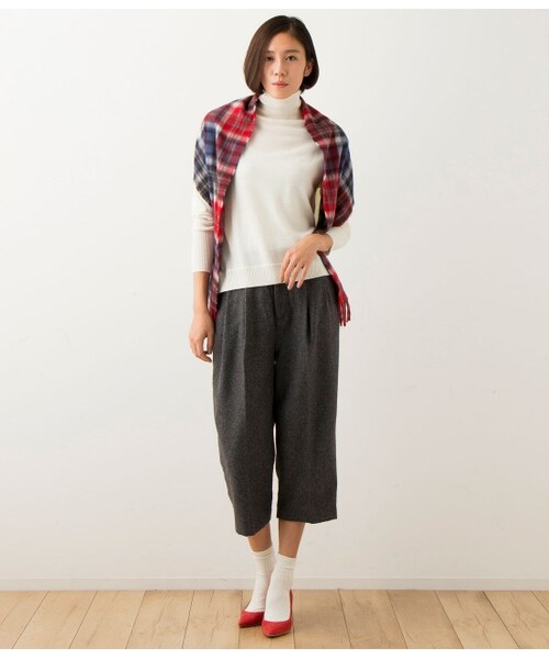 LE JUN（ルジュン）の「フラノタックパンツ（パンツ・レディース・ブラック/グレー/ホワイト・S/M/L）」の12枚目の写真