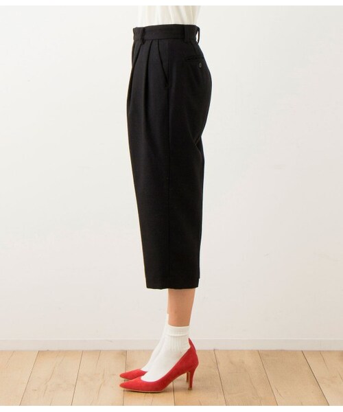 LE JUN（ルジュン）の「フラノタックパンツ（パンツ・レディース・ブラック/グレー/ホワイト・S/M/L）」の5枚目の写真