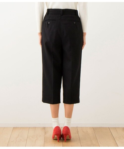 LE JUN（ルジュン）の「フラノタックパンツ（パンツ・レディース・ブラック/グレー/ホワイト・S/M/L）」の6枚目の写真