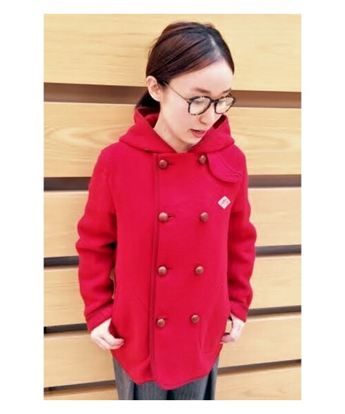 DANTON（ダントン）の「DANTON フードダブルショート（その他ブルゾン・レディース・ネイビー/ブルー A/レッド・36/38）」の3枚目の写真