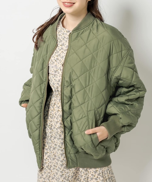 OLIVE des OLIVE（オリーブデオリーブ）の「2WAYビッグブルゾン（ブルゾン・レディース・カーキ/ブラック/アイボリー・FREE）」の2枚目の写真