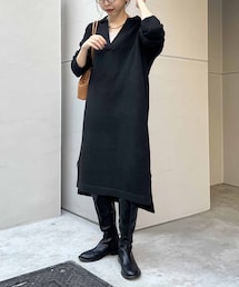 CAPRICIEUX LE'MAGE | 〈HAPPY BAG対象〉襟スキッパーミドルワンピース(ワンピース)