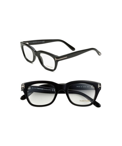 TOM FORD（トム フォード）の「Tom Ford 50mm Optical Glasses (Online Only)（メガネ・レディース・Shiny Black）」の2枚目の写真
