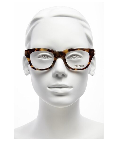 TOM FORD（トム フォード）の「Tom Ford 50mm Optical Glasses (Online Only)（メガネ・レディース・Shiny Black）」の3枚目の写真