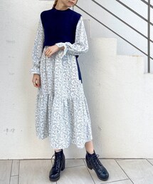 OLIVE des OLIVE | ニットベスト付ワンピース(ワンピース)