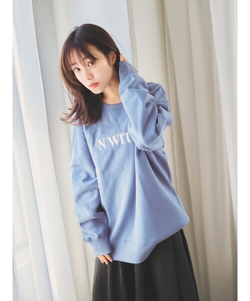 N WITH.（エヌウィズ）の「刺繍クルーネックスエットSpring