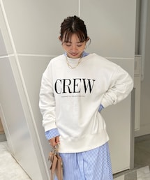 DouDou | 前後2WAY CREWロゴスウェット(Tシャツ/カットソー)