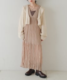 Kastane | 【WEB限定】ワッシャーシフォン無地ワンピース(ワンピース)