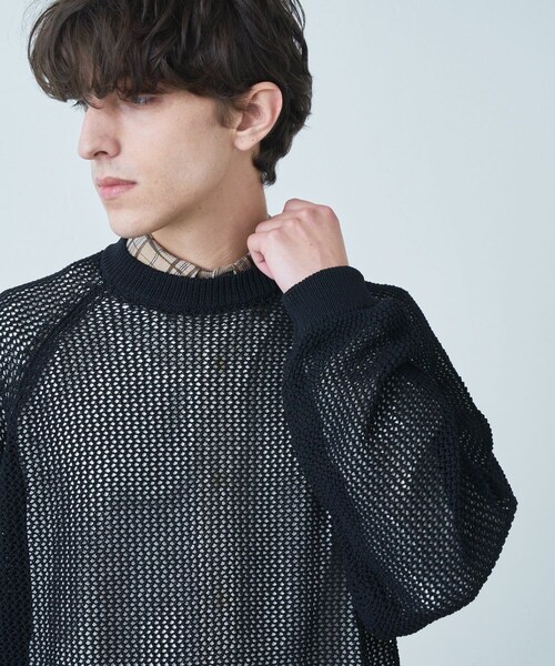 Lui's（ルイス）の「メッシュ編みビッグニット（ニット/セーター