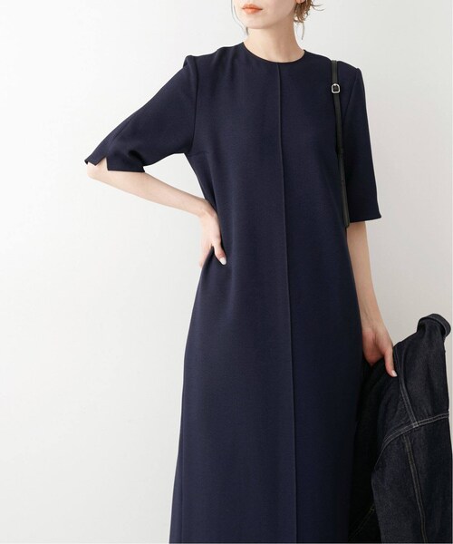 IENA（イエナ）の「《予約》&NAVY デザインジョーゼットワンピース