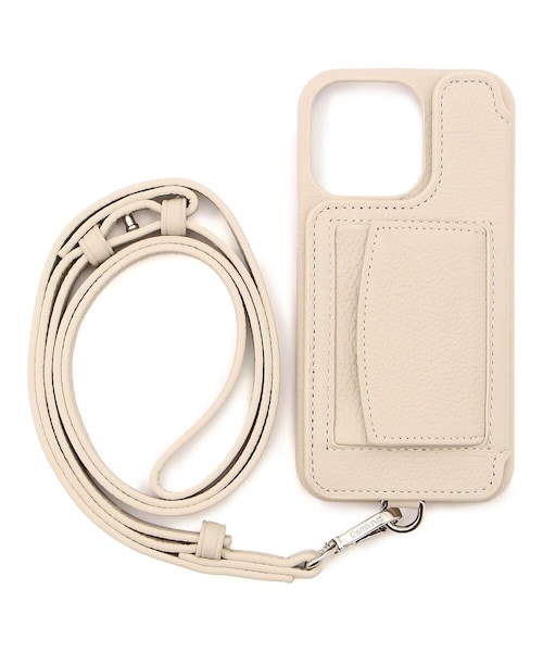 Demiurvo/デミウルーボ/POCHE/iPhone13Proストラップ付/BEIGE