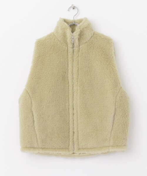 AURALEE(オーラリー)の「AURALEE SHETLAND WOOL BOA ZIP VEST(その他・レディース・LIMEBEIGE・1)」の8枚目の写真