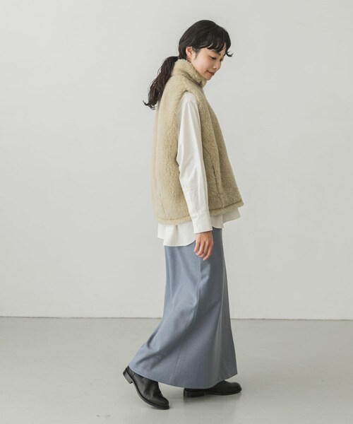 AURALEE（オーラリー）の「AURALEE SHETLANDWOOL BOA ZIP VEST