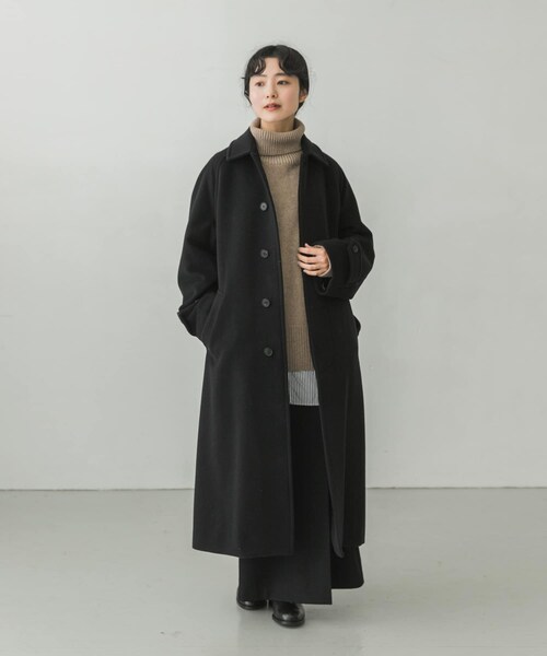 AURALEE(オーラリー)の「AURALEE CASHMERE WMOSSER SOUTIEN COLLAR COAT(その他・レディース・BLACK・1)」の6枚目の写真